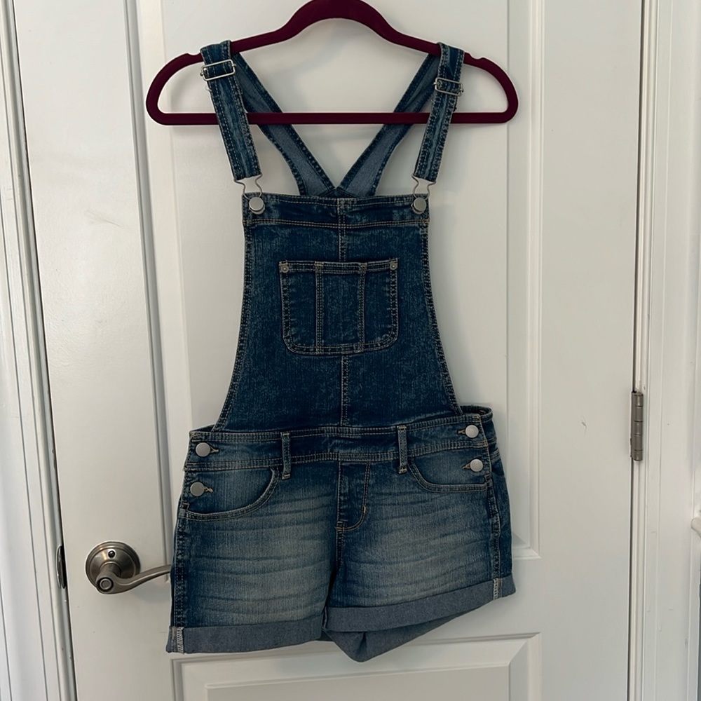 NOBO Women’s Denim Shortalls Short Overalls Size Small